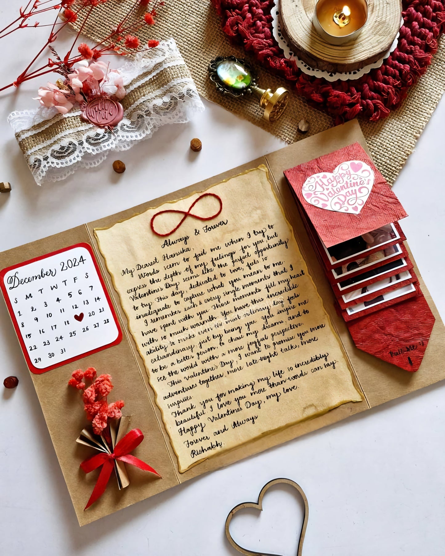 Personalized Explosion Box Card | Custom Scrapbook Photo Album Love Letter Gift