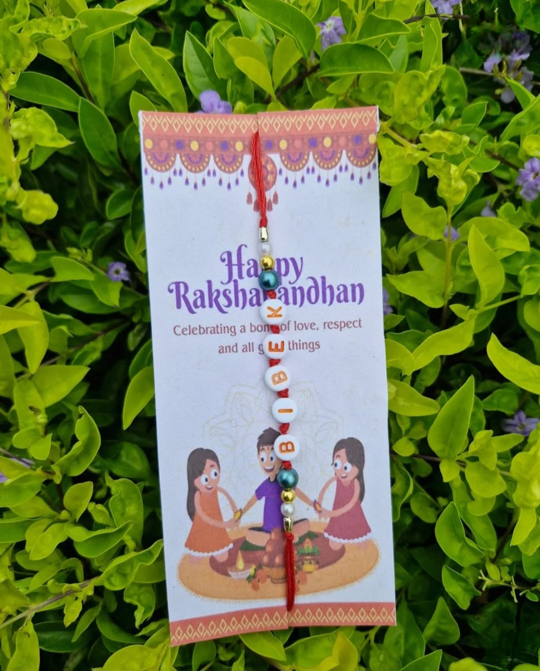 Personalized Name Letter Rakhi | Custom Handmade Initial Rakhi for Brother