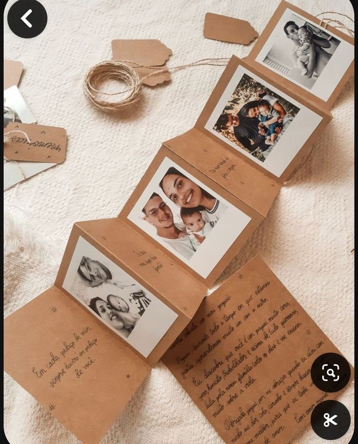 Zig-Zag Photo Album | Personalized Handmade Mini Scrapbook Gift