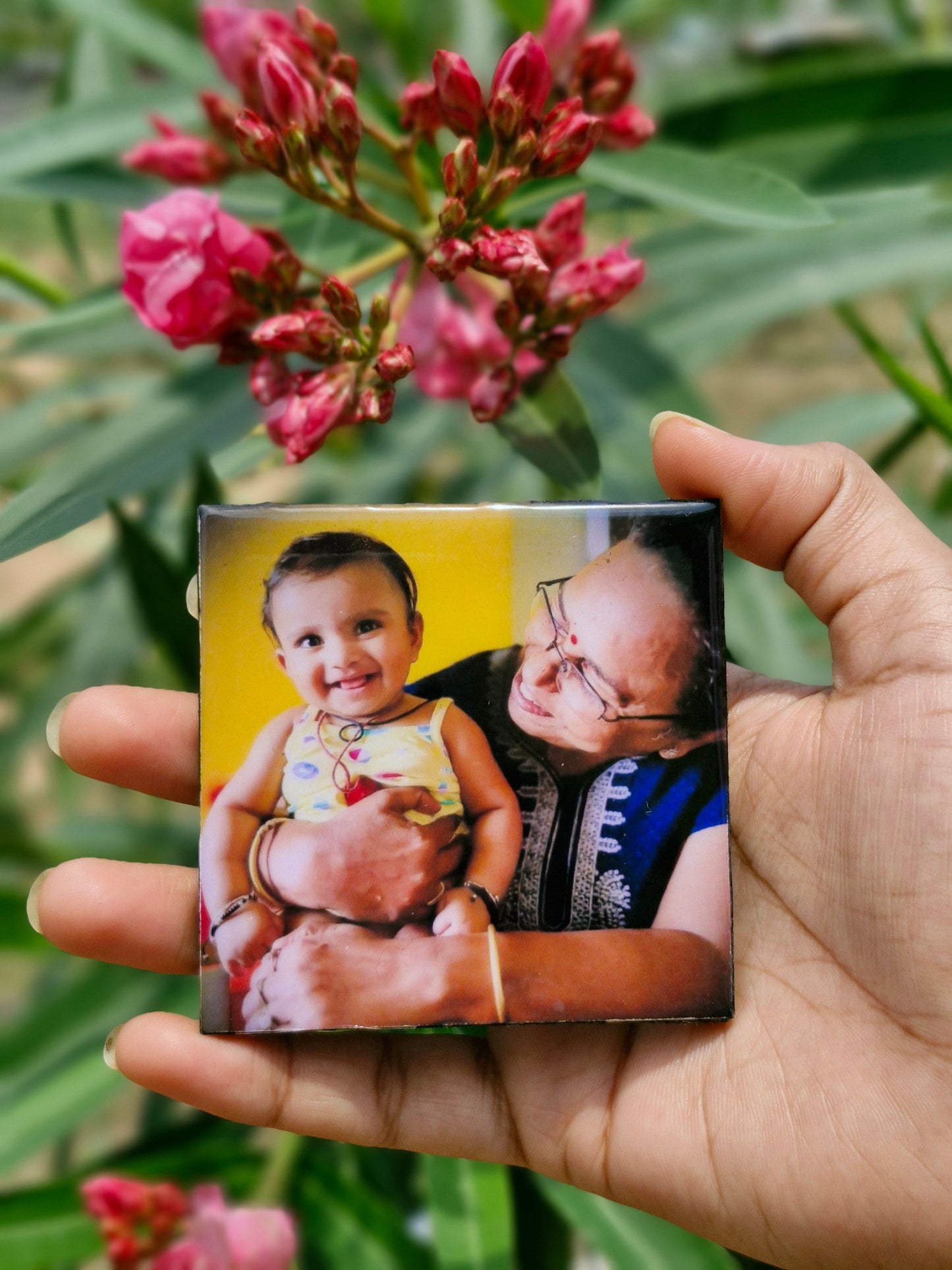 Personalized Photo Coaster | Custom Resin Photo Magnet Keepsake Gift