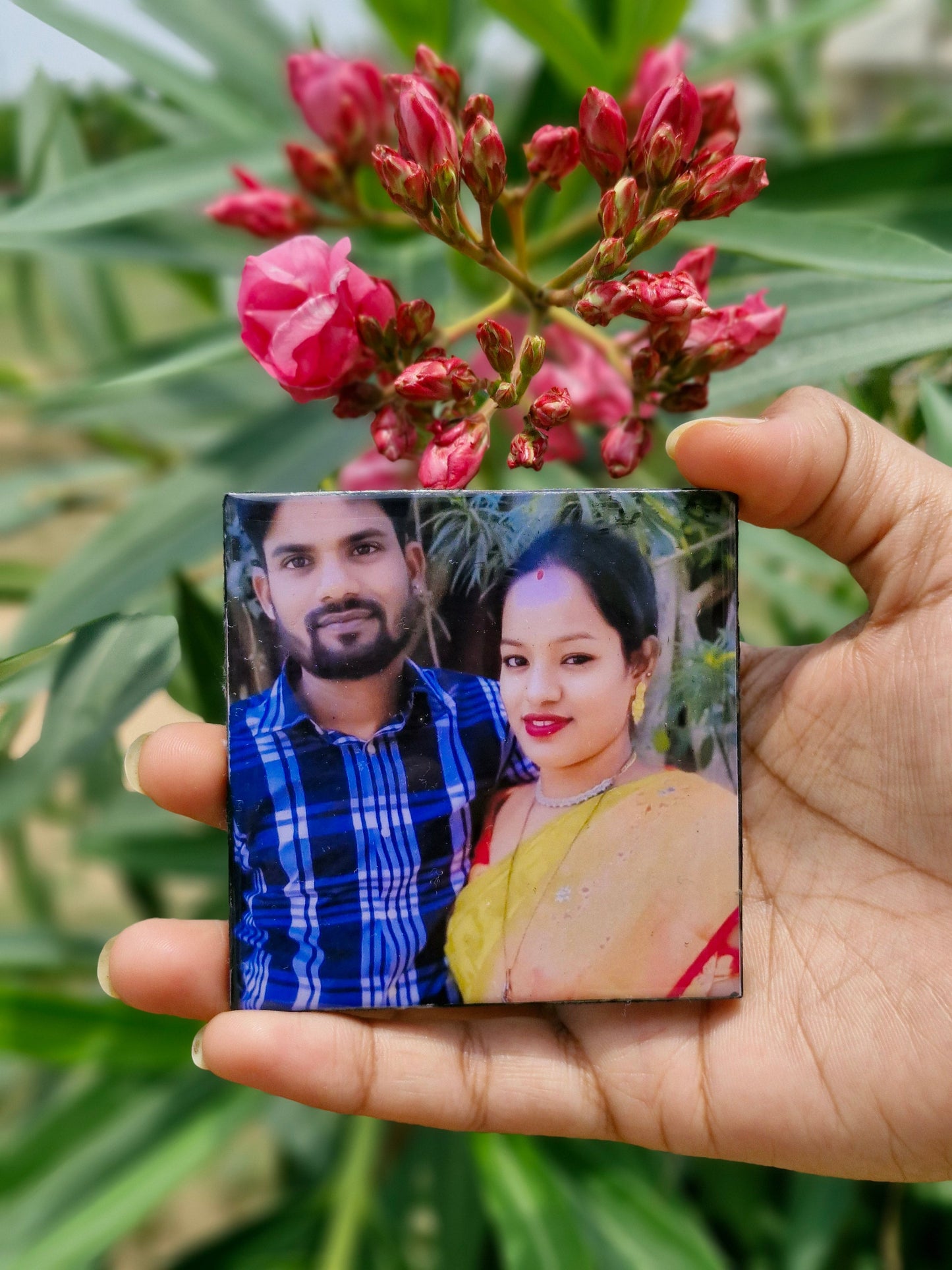 Personalized Photo Coaster | Custom Resin Photo Magnet Keepsake Gift