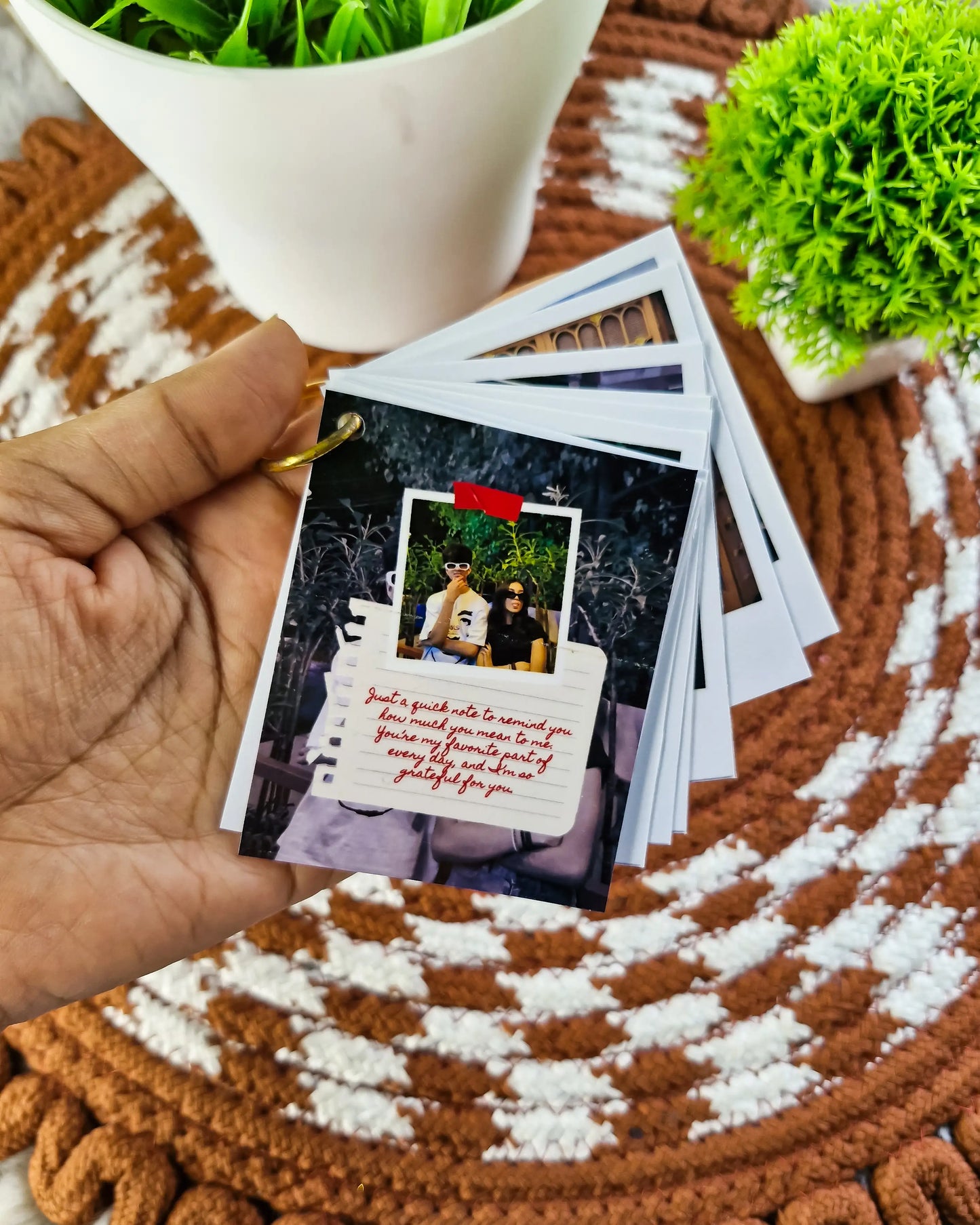 Personalized Rakhi Gift Hamper for Sister | String Art Photo Album Card Set