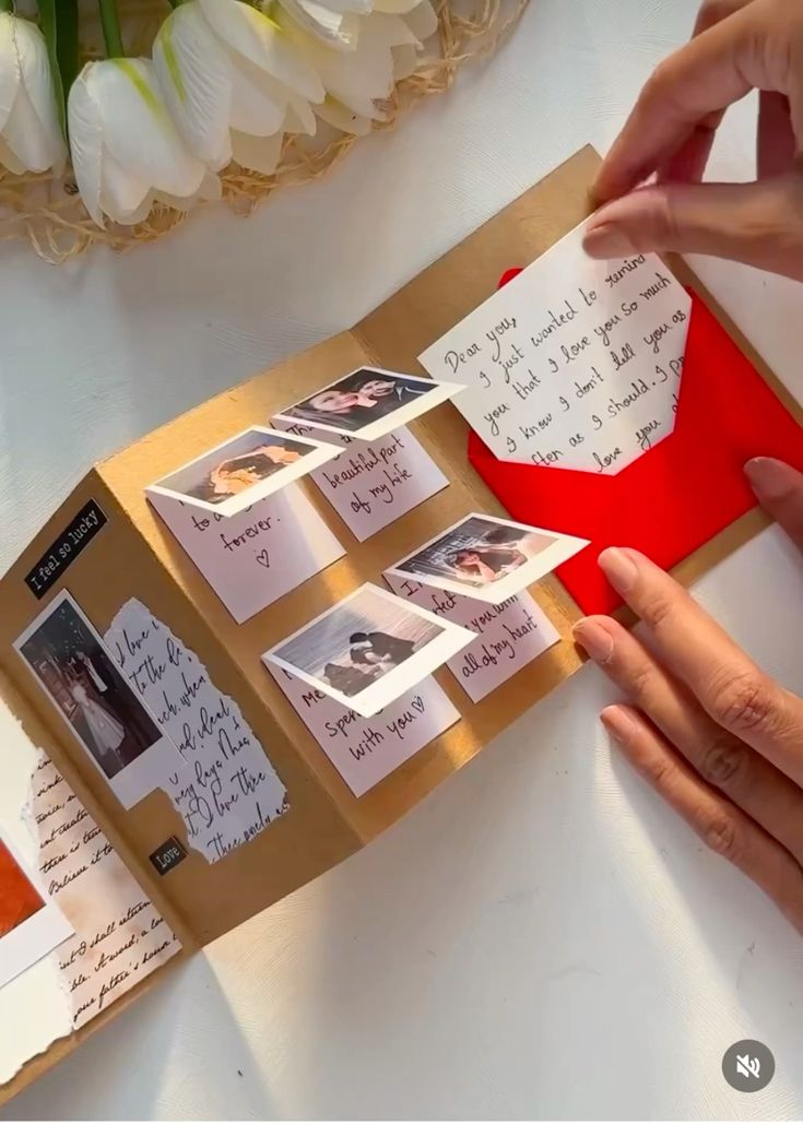 Zig-Zag Photo Album | Personalized Handmade Mini Scrapbook Gift