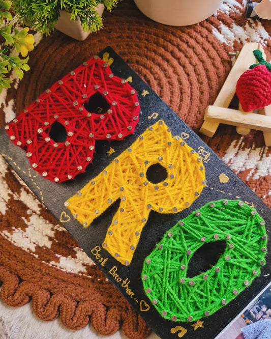 Best Bro Sis String Art | Personalized Handmade Sibling Rakhi Gift Frame