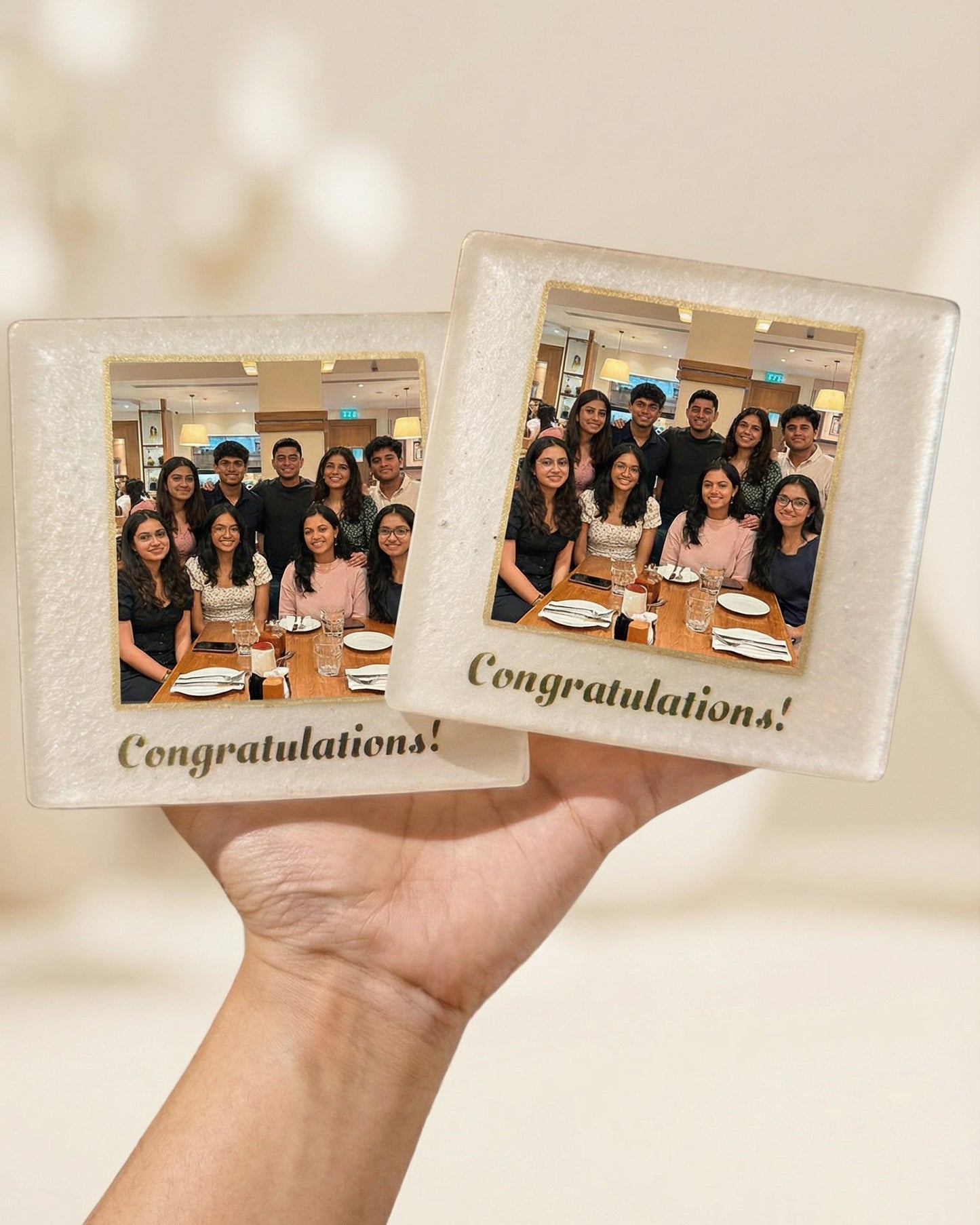 Personalized Mini Resin Photo Frame with Stand | Custom Keepsake Table Décor