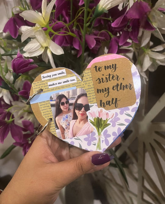 Personalized Heart-Shaped Mini Scrapbook | Custom Photo Memory Book Gift