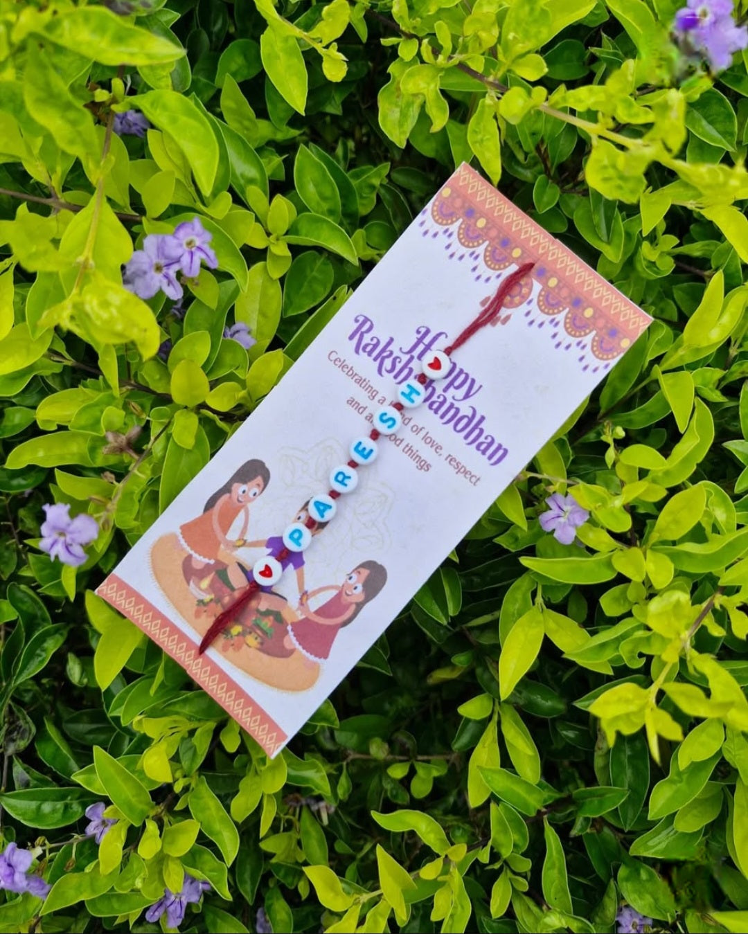 Personalized Name Letter Rakhi | Custom Handmade Initial Rakhi for Brother