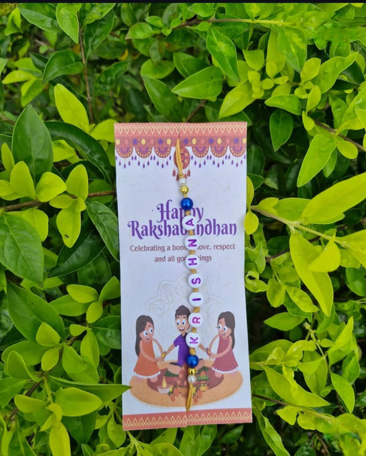 Personalized Name Letter Rakhi | Custom Handmade Initial Rakhi for Brother