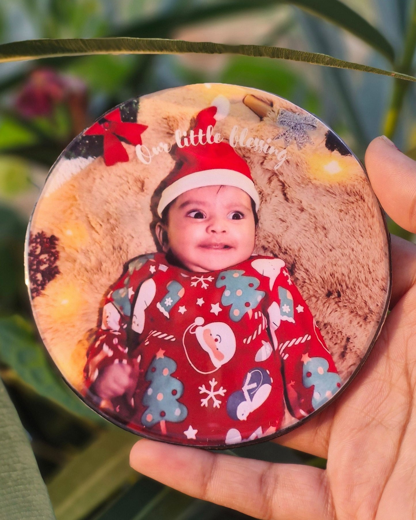 Custom Round Photo Fridge Magnet | Personalized Memory Keepsake Gift