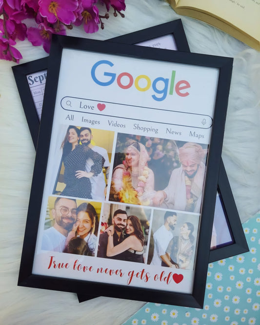 Personalized Google Search Photo Frame | Custom Love Story Picture Frame