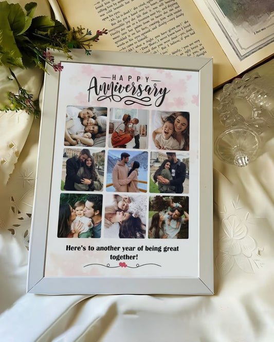 Personalized Love Story Timeline Photo Frame | Custom Couples Journey Gift