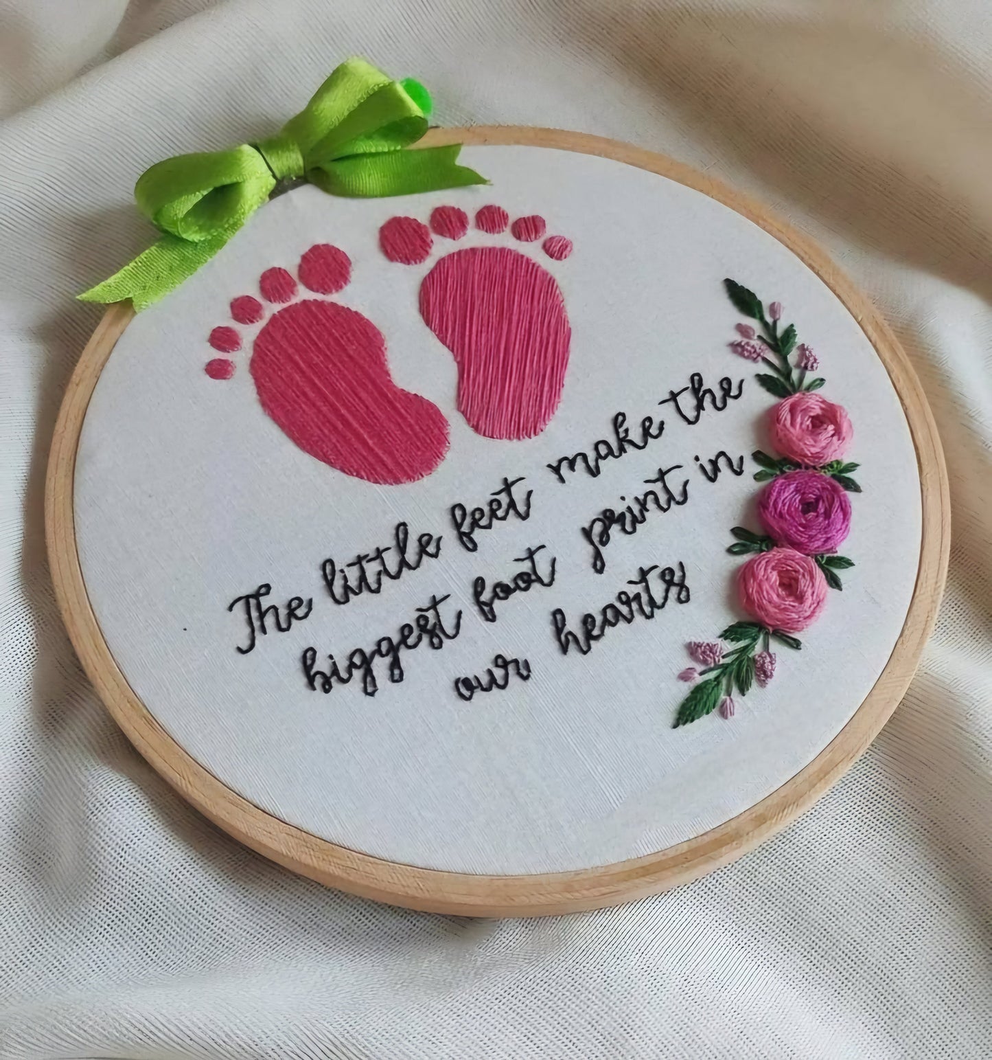 Personalized Baby Welcome Embroidery Frame | Custom Newborn Birth Gift